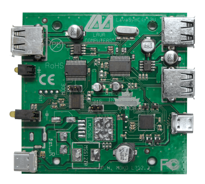 LAVASync+ 3 port USB-C Circuit Board Image